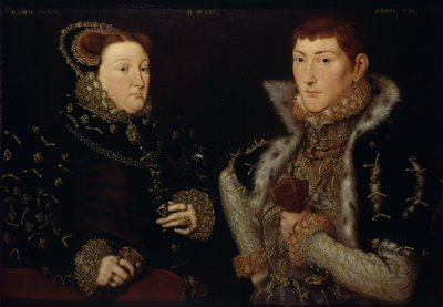 Lady Mary Nevill and Her Son Gregory Fiennes, 1559 by Hans Eworth